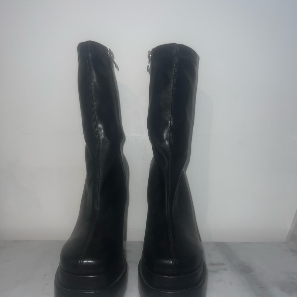 SIMMI “Martha” Platform Vegan Leather boots